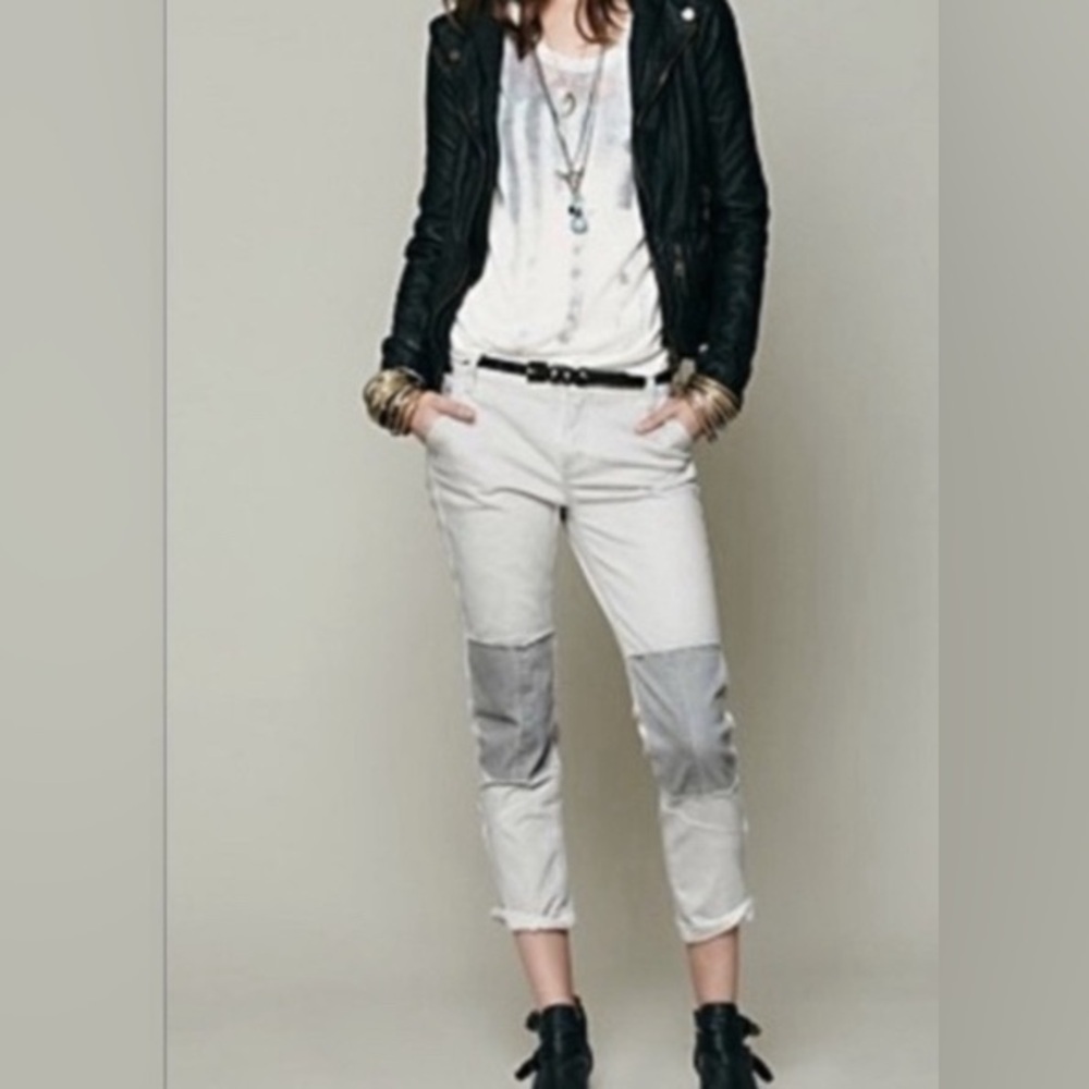 Free People Trousers Utility Gray Twill Pants - Size 2